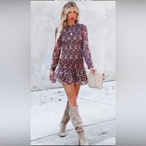 Vici fit and flare knee length dress NWOT